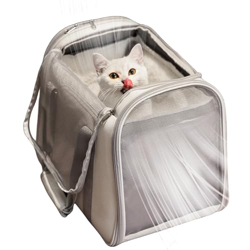 Qumiuu Tragetasche für Katze, Katzen-Reisetrage | Transportbox für Haustiere mit herausnehmbarem Innenfutter - Weiche und Bequeme Katzentrage für Katzen, kleine Hunde, Haustiere, Kaninchen, Hamster