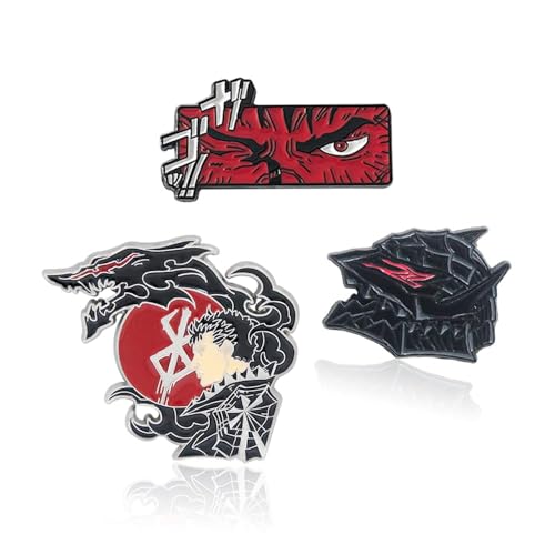 Guts Anime Emaille Pin - Black Armor Swordsman Manga Pin - Geschenk für Fans, Metall