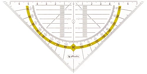 Herlitz 8700304 Geometrie-Dreieck aus transparenter Kunststoff, klein