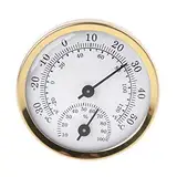 Happyaer Thermometer, 2-in-1-Thermometer, Hygrometer, 58 mm, für Innenbereich, Büro, Zuhause, Zimmer, Outdoor, analog, Temperaturanzeige, hohe Genauigkeit