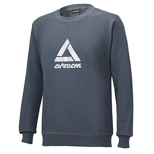 Airtracks Crew Team Sweater/Sportliches Sweatshirt/Pullover/Pulli/Rundhalsausschnitt/Dunkelgrau - XL