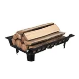 FIVMEN Kaminrost Ofenrost Kamineinsatz für Kamin mit Feuerrost Füßen Kohlerost Kaminholzrost Feuerbock Gestell Holzhalter bis 50KG für Innen und Außenbereich, 31x46x13 cm