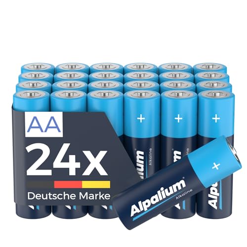 ALPALIUM AA Batterien 24 Stück Alkaline Vorratspack - leistungsstark und langlebig - z.B. für Lichterketten, Computerzubehör, Taschenlampen und mehr, LR6 1,5V