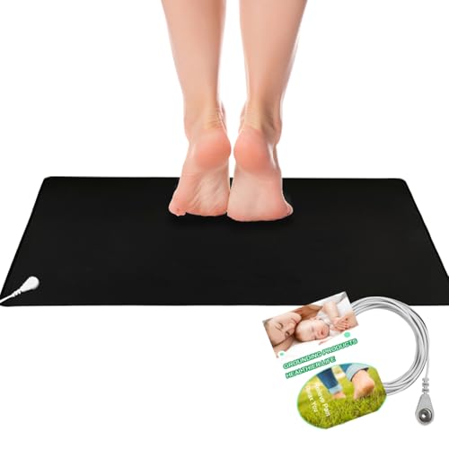 Erdungsmatte mit EU Kabel, 30 * 100cm, Grounding Mat for Earthing, Erdungsmatten-Set für Besseren Schlaf, Grounding Pad (30 * 100cm)