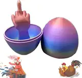 Mittelfinger Ostereier - Überraschung Mittelfinger Eier, Mittelfinger Osterei, 3D-gedruckte Osterüberraschungseier, Kreative Mittelfinger Ostereier Gefüllte Heimdekorationen (A)