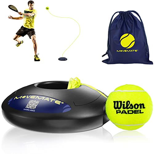 MOVEMATE Padel-Trainer Set mit Wilson® Padelball | innovatives Ballspiel für Draußen, im Garten, im Park für Kinder & Erwachsene | inkl. Transporttasche & Übungsvideos