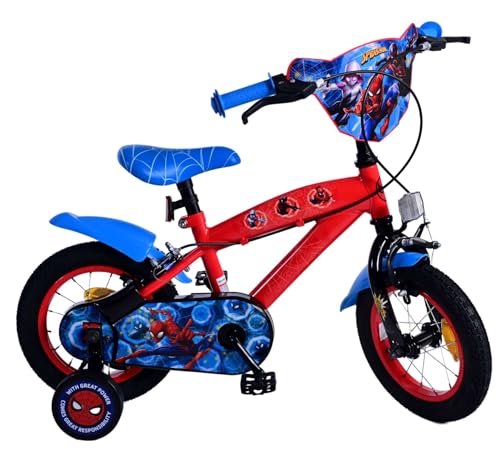 Spiderman Volare Ultimate Marvel 12 Zoll Kinderfahrrad Blau/Rot - Sicherheit, Komfort und Spaß in einem!