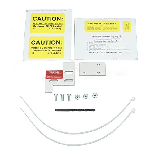 ANKROYU Generator-Verriegelungsplatten-Kit, Generator-Verriegelungskit aus Aluminiumlegierung mit Stahl, hocheffiziente Generator-Steuerverriegelung für 200-A-Panel