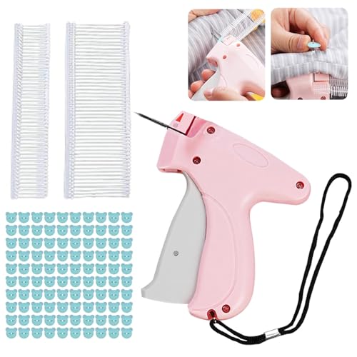 SEAHUI Quick Clothing Quilt Fixer Quick Repair Garment Sewing Machine Instant Button Garment Connector Comes Mini Tagging Stitch Tool with 50 Bear Buckles and 660 Plastic Needles