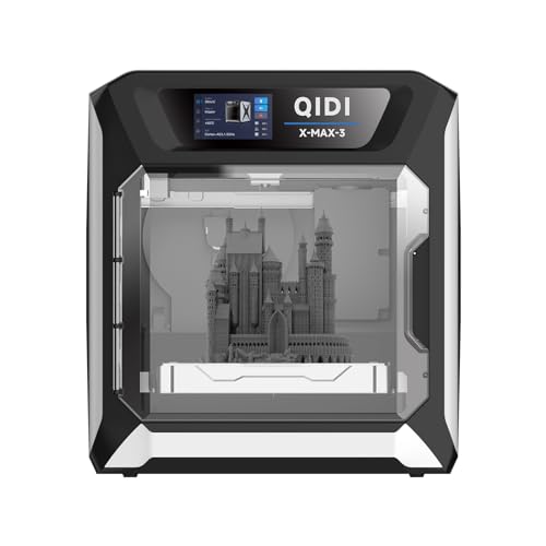 QIDI TECH MAX3 3D-Drucker,Allround 3D-Drucker für große Formate,600mm/s schneller Druck,hohe Präzision&hohe Geschwindigkeit in Industriequalität,automatische Nivellierung,65℃ Kammerwärme,325*325*315mm