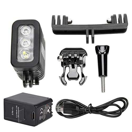 Unterwater Licht, 45 m Wasserdichtes Tauchlampe Unterwasserlampe Wiederaufladbar Dimmbar LED-Video-Tauchfülllicht LED-Videoleuchte Unterwasser für Kamera