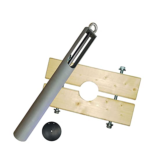 Brunnenandi Kiespumpe 90mm mit Holzzange DN 100/110 -Made_in_Germany- zum Brunnenbau für Rammbrunnen mit Erdbohrer oder Kiespumpe auch für Rohrbrunnen und Gartenbrunnen mit Brunnenbohrer