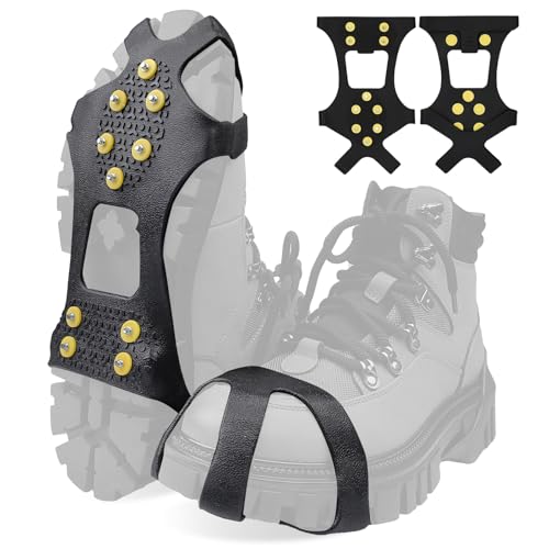 10 Schuhspikes Anti Rutsch Schuhspikes, Ice Klampen Schuhkrallen Schnee EIS Spikes Sohle, Schuhkrallen Ice Klampen Schnee Spikes, Winter Outdoor Sports Klettern, Größe M