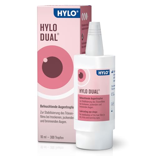 HYLO DUAL Augentropfen bei trockenen Augen mit Hyaluronsäure und Ectoin, 10 ml