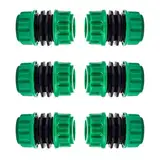 Schlauchverbinder,6 PCS Garten Schnellverbinder Schlauch Kupplung Satz Doppelstecker Gartenschlauch Plastisch Zwei Wege Kupplung Schlauchanschluss für Garten und Haus Wasserhahn Connector Extender