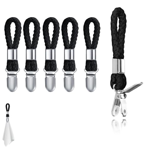 6 Stück Handtuchklammern, Handtuchclips Set mit Schlaufen Aufhänger für Handtücher für Bad Handtuch Klammern Kücher Handtuch Aufhänger Schränken Handtuch Clips Geschirrtücher Handtuch Aufhänger Clips