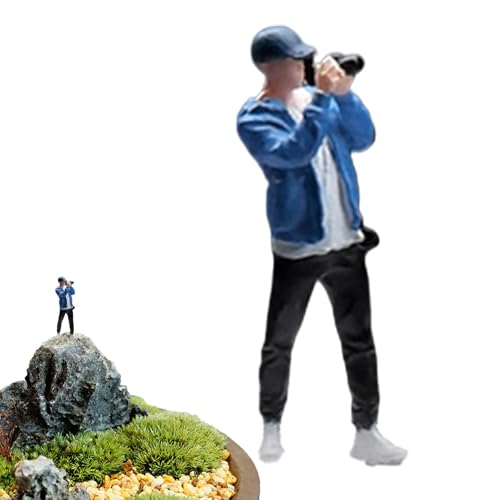 Miniatur-Diorama-Modell – Posierende Figur für Fotografen, Actionfigurenfotografie | Miniatur-Diorama-Modell, maßstabsgetreue Modellfotografie für Männer, Frauen und Kinder (2,6 cm)