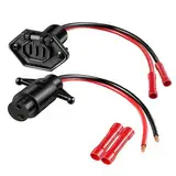 TopHomer Trolling-Motoranschluss, 10 AWG, 12 V, Trolling-Motorstecker und Buchse, IP67, wasserdicht, männlich, weiblich, 2 Drähte, 30 cm, für Boote und Kajaks