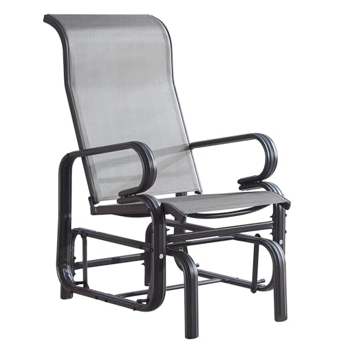 Cozykimo Schaukelstuhl Outdoor, Schaukelstuhl Wohnzimmer, SchaukelstüHle mit Hoher RüCkenlehne, Schaukelsessel Wetterfest Stillsessel, Schaukelstuhl Garten Rocking Chair Schwingsessel