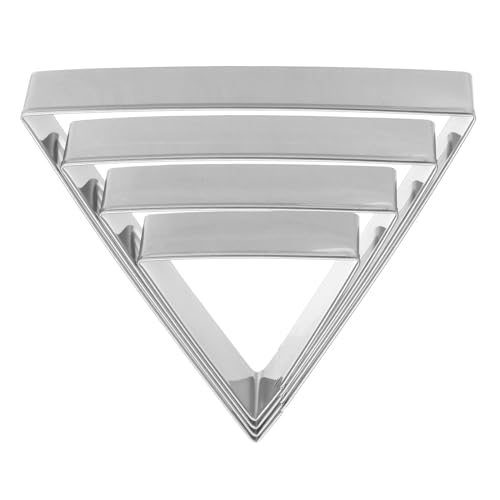 QUARKZMAN Dreieck Keks Ausstecher Set Verschiedene Größen Edelstahl Geometrisch Backen Gebäck Keks Ausstechformen für Gebäck Fondant Kuchen Plätzchen