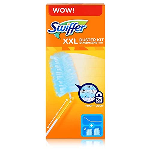 Swiffer Staubmagnet Starterkit - XXL Griff plus 2Tücher, 1er Pack (1 x 1 Stück)