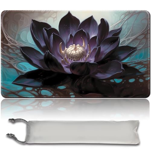 MPLR BOARD GAME Brettspiel MTG Spielmatten+Kostenlose wasserdichte Bag,Stitched Edges,Smooth Rubber Surface,MTG PlayMat with Zones(An original Black Lotus Playmat) (Black Lotus - NO Zone)