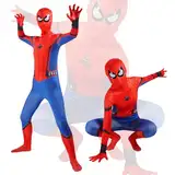 AOOWU Junge Mädchen Halloween Cosplay Kostüm, Superheld 3D Ani-me Anzug Raveparty Party Kostüm Kinder, Jumpsuit Super Kostüm Karneval für Party, Weihnachten (120cm)