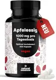 Apfelessig Kapseln - 200 Kapseln Hochdosiert - 1000mg pro Portion - Stoffwechsel Apple Cider Vinegar Kapseln, Apfelessig Tabletten - Vegan und produziert in Deutschland