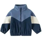 Gajaous Kinder Polar Fleece Jacke, Baby Jungen Voll-Reißverschluss Langarm Warm Mantel für Herbst Frühling Winter