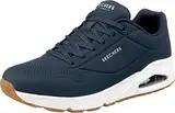 Skechers Herren Uno Stand On Air sneakers, Navy Durabuck Trim, 43 EU