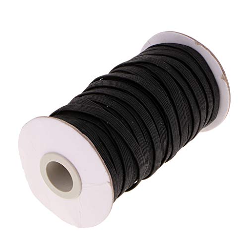 8 mm elastisches Stretchband, elastische Kordel zum Nähen, für Kleidung, Kleid, Schwarz
