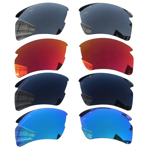 Acefrog 4 Paar polarisierte Ersatzgläser für Oakley Flak 2.0 XL OO9188 Sonnenbrille, perfekte Passform, bruchsicher,kratzfest, Value Pack