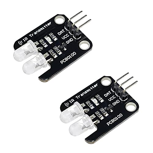 RAKSTORE 2 Stück 2 Kanal Elektronische Bausteine Zwei-Wege-Infrarot-Sender Modul IR-Sender für Arduino Board 2CH