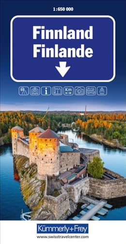 Kümmerly+Frey Strassenkarte Finnland 1:650.000: Inkl. Transitpläne, Ortsverzeichnis und Reiseinformationen