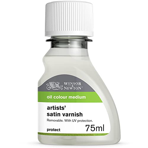 Winsor & Newton 2621737 Künstler.Satinfirnis, Firnis mit UV-Schutz für Ölgemälde, 75ml Flasche