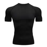 Smatstyle Kompressionsshirt Kurzarm Herren Sport T-Shirt Compression Trainingsshirt elastisches Kurzarm Schnelltrocknendes Funktionsshirt Atmungsaktives Laufshirt