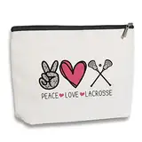 kdxpbpz Inspirierende Geschenktasche für Frauen, Geburtstagsgeschenk für Trainer, beste Freundin, Schwester, Tochter, Make-up-Tasche, Lacrosse