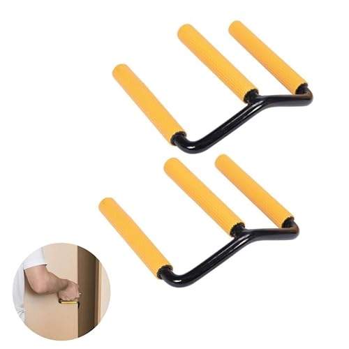 2PCS Plattenträger mit Tragegriff (zwei-Komponenten Griff für sicheren Halt, Paarweise) Board Lifter Eisen Gipskartonplatten Gripper Panel Carrier Plattengreifer für Handlich Transport