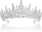 Krone Damen Fasching, Krone Prinzessin Erwachsene Diadem Silber, Prinzessinnen Krone Mädchen Tiara Damen, Diadem Hochzeit Karneval Geburtstag Party Prinzessin Krone Kostüm Damen Accessoires