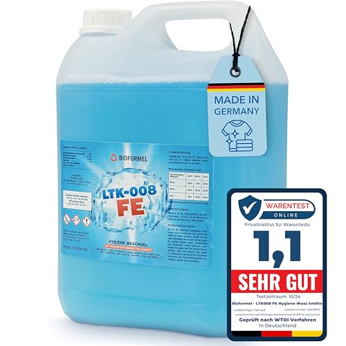 BioFormel LTK008 FE | Hygiene Waschmittel | Desinfektionswaschmittel | Wirkt desinfizierend für Ihre Kleidung | Konzentrat | Made in Germany (5L)
