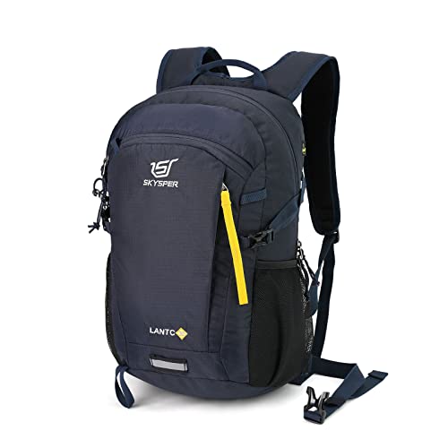 SKYSPER Leicht Wanderrucksack Klein Rucksack mit Rückenbelüftung Trekkingrucksack aus atmungsaktivem 3D Air Mesh Polyester Camping Outdoor Wandern Rucksack