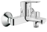 GROHE BauEdge - Badewannenarmatur (integriertes Rücklaufventil, automatische Umstellung für Badewanne und Dusche, kratzfest), chrom, 23334000