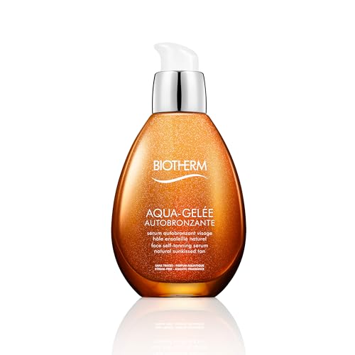 Biotherm Aqua-Gelée Selbstbräuner, pflegender Gesichtsselbstbräuner für das Gesicht, sommerlicher Teint ohne Sonne, feuchtigkeitsspendender Gesichtsbräuner mit natürlichem Glow, Serum, 50 ml, Normal