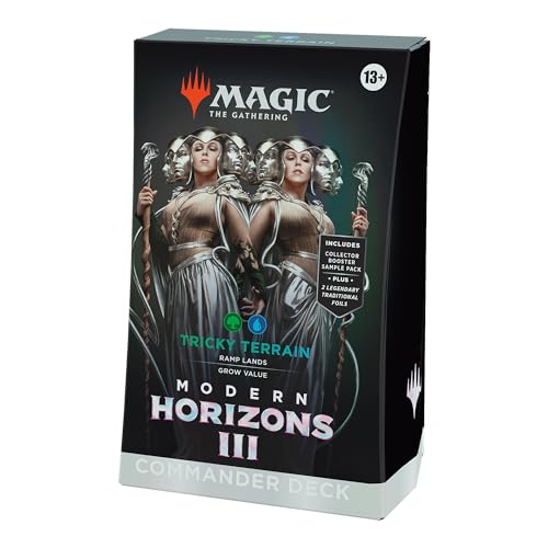 Magic: The Gathering Modern Horizons 3 Commander-Deck – Tückisches Terrain (Deck mit 100 Karten, Sammler-Booster-Probepackung mit 2 Karten + Zubehör) (English Version)