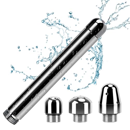 Duschduschset mit 3 Aluminium-Duschdüsen,Irrigator Analdusche,Einlauf Set Zur Darmreinigung,Duschdusch-Reinigungssystem,Darmreinigungsset für Männer und Frauen zur Intimreinigung(Silbergrau)