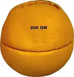 lisaro Wurf Ball Leder 200 gr. oder 80 gr Wurfball – Schlagball ideal für Bundesjugendspiele (200 gram gelb)