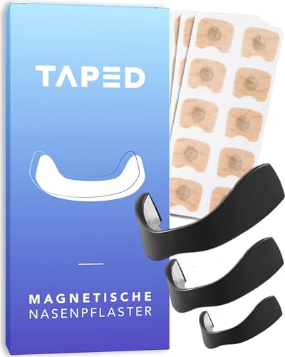 Nasenpflaster Magnet (15 Tage) - Magnetisches Nasenpflaster mit überragendem Kleber - Magnet Strips Nase für besseres Atmen - Echter Schnarchstopper