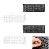 4 Stück Tastatur Aufkleber Sticker Deutsch, Tastatur Aufkleber, Aufkleber Tastatur Deutsch, Universal-Tastatur-Aufkleber, Tastaturaufkleber Deutsch, Für Pc/Laptop & Notebook Tastaturen