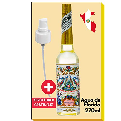 SET Agua de Florida 270ml Spirit Florida Water - mit Zerstäuber - original Murray & Lanman aus Peru, für Mann und Frau. Ein Cologne. Florida Wasser. Verscheidene Düfte. Große Auswahl.