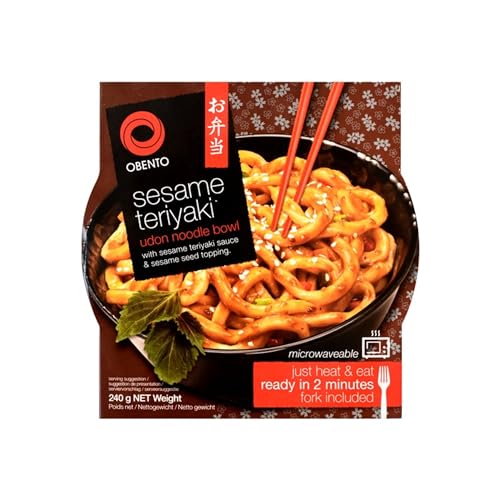 Obento Sesame Teriyaki Udon Bowl, Fertiggericht für die Mikrowelle, 240 g